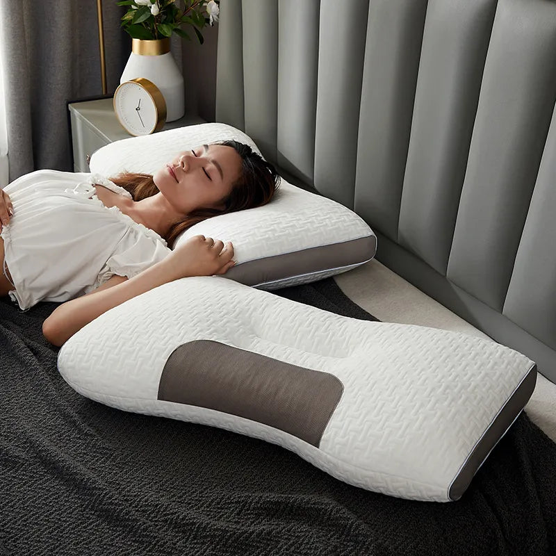 New Neck Pillow Help Sleep and Protect the Neck Cervical Orthopedic Soybean Fiber Pillow for Sleeping