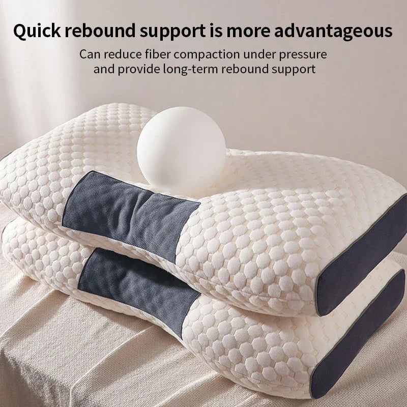 New Neck Pillow Help Sleep and Protect the Neck Cervical Orthopedic Soybean Fiber Massage Household SPA Pillow for Sleeping
