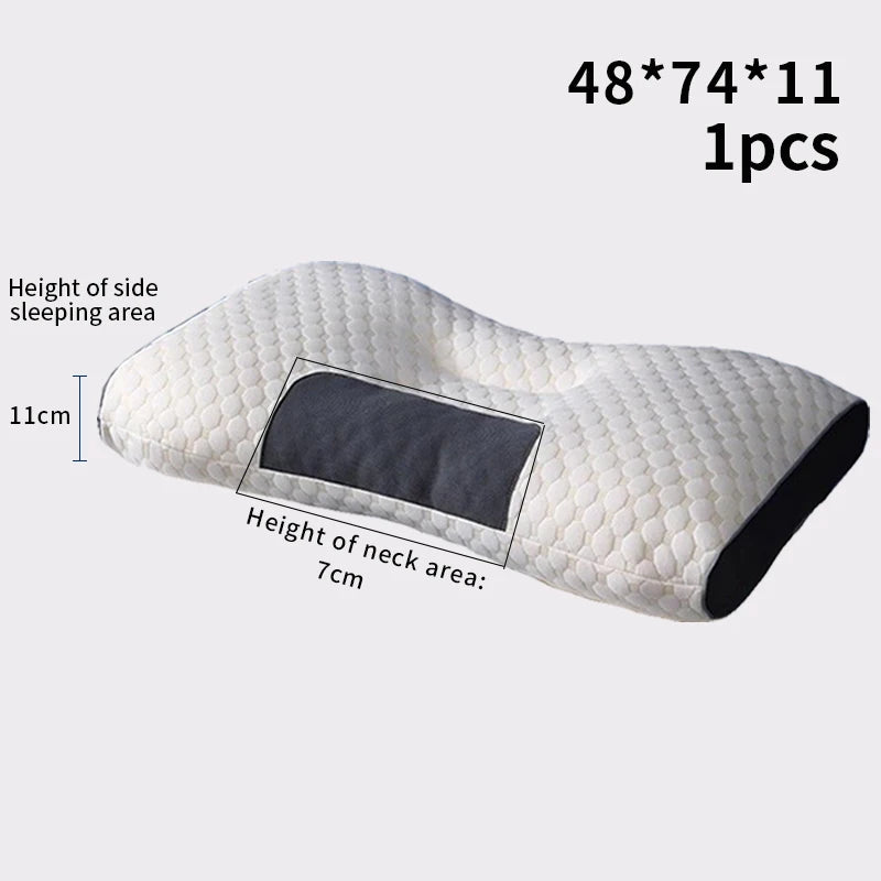 New Neck Pillow Help Sleep and Protect the Neck Cervical Orthopedic Soybean Fiber Massage Household SPA Pillow for Sleeping